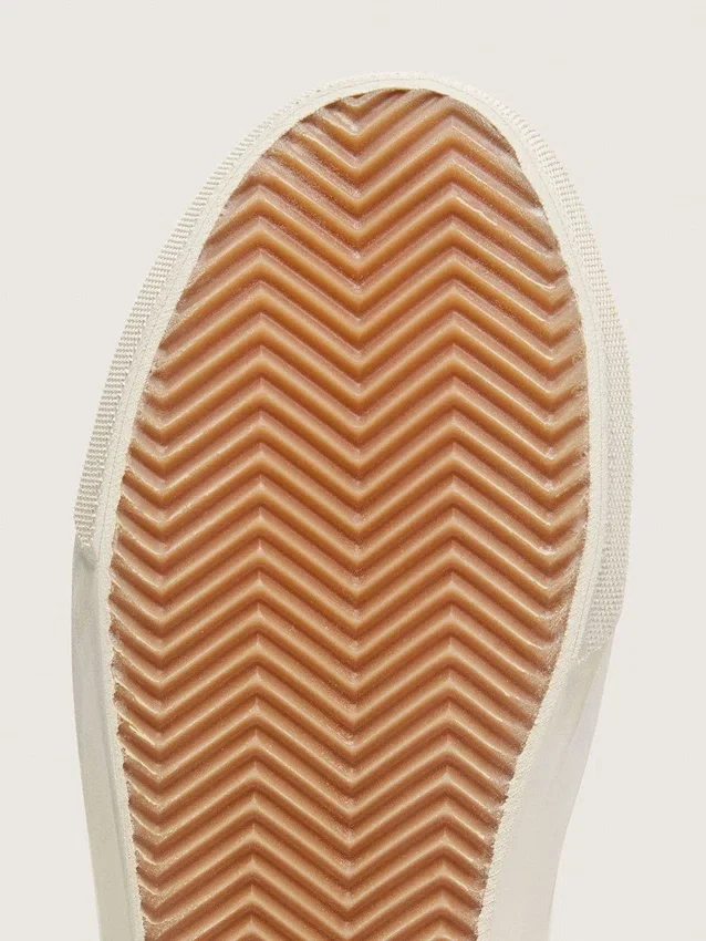 Women's Slide i vitt läder med silverglittrande stjärna och rosa läderdetalj