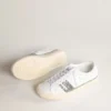 Yatay Model 1B – hållbara sneakers med vit biobaserad ovandel och silverglitter av återvunnet material Y