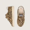 Young Ball Star i ponnyskinn med leopardmönster, vit läderstjärna och hälflik