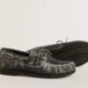 Young Cruise-loafer i svart slitet läder