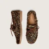 Young Cruise-loafers i ponnyskinn med leopardmönster
