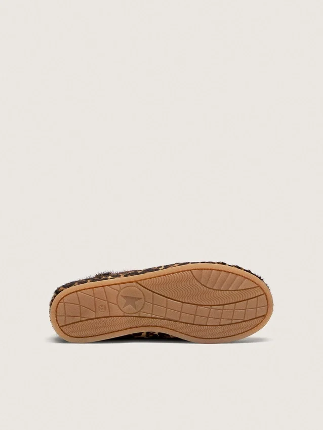 Young Cruise-loafers i ponnyskinn med leopardmönster